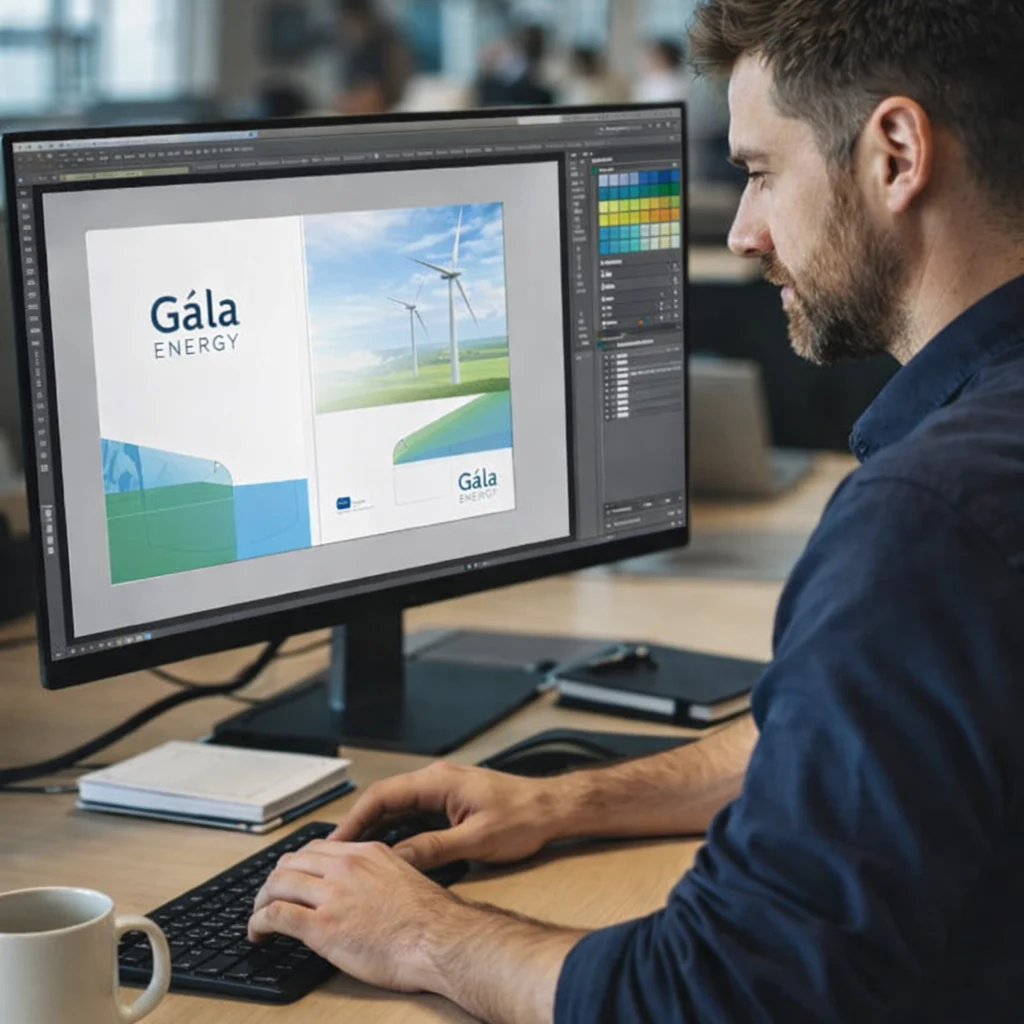 Gála wind energy company brochure cover